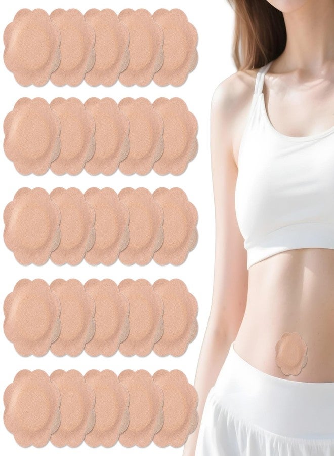 Guduling 60 Pcs Disposable Castor Oil Patches,Flower-Shaped Castor Oil Navel Patch,Self-Adhesive & Waterproof Belly Button Patches for Abdominal Wellness & Relaxation - Image 1